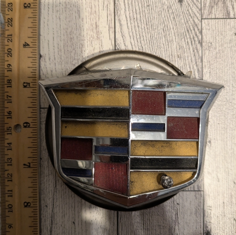 Cadillac Emblem Wall Decor - Red, Yellow, Blue